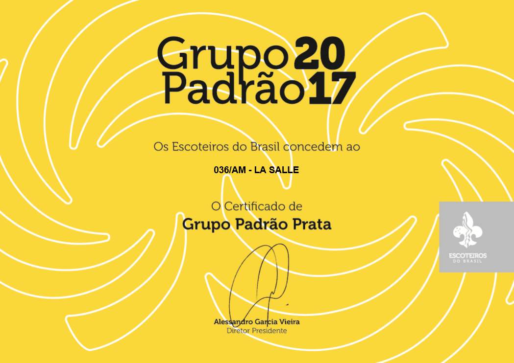 Certificado Grupo Padrão 2017 Prata